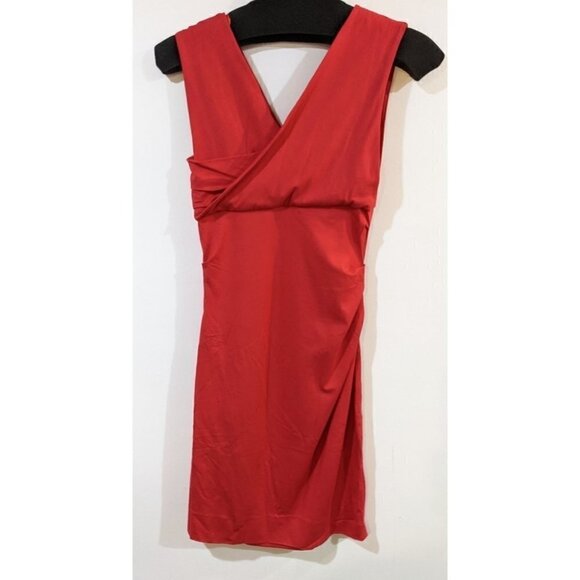 DVF | Parker Ruched Jersey Dress In Red Currant - Picture 5 of 12